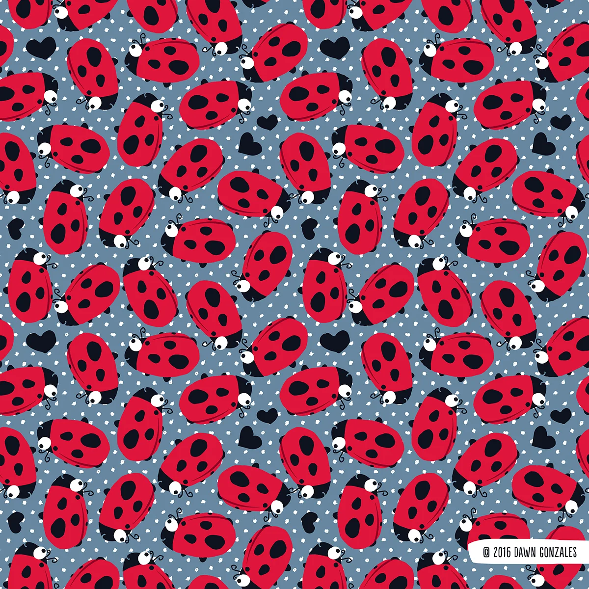 Lady Bug Love Blue