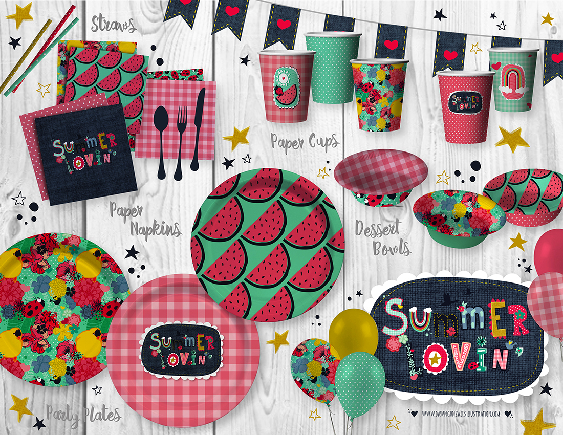 Summer Lovin' Party Ware Collection