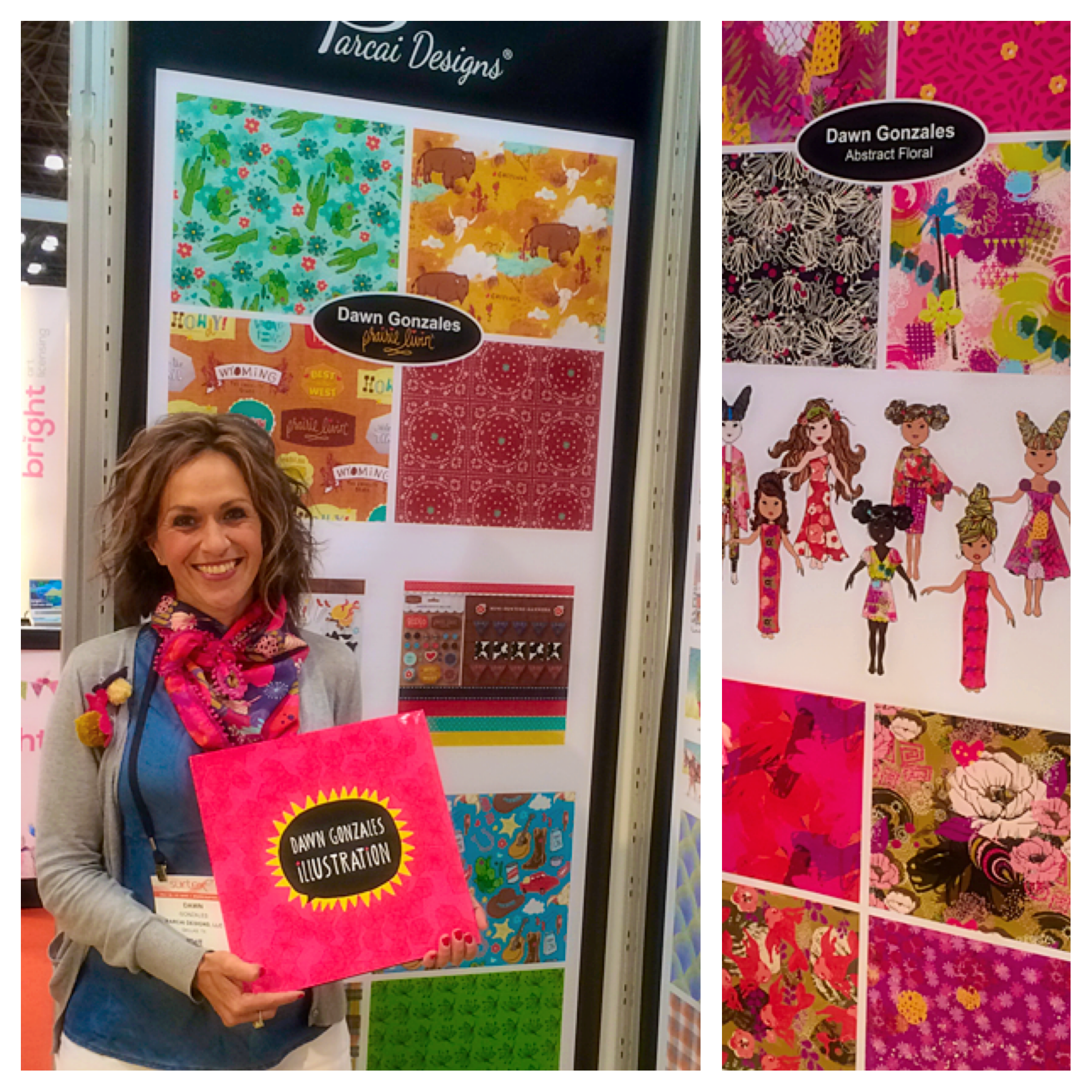 Me at the Parcai Designs Booth Exhibit, Surtex, May 2016