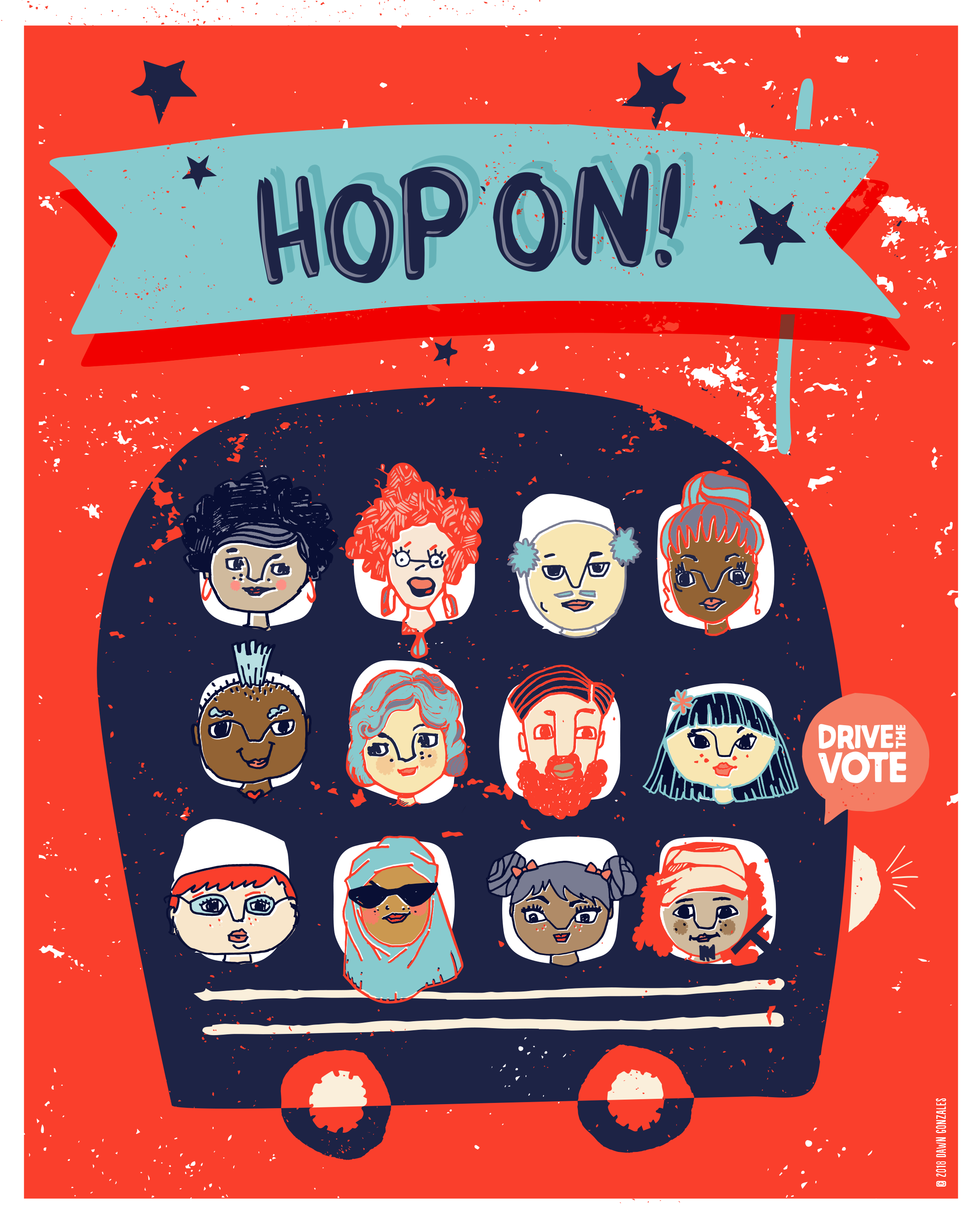 Hop On the Voting Bus!, 2018