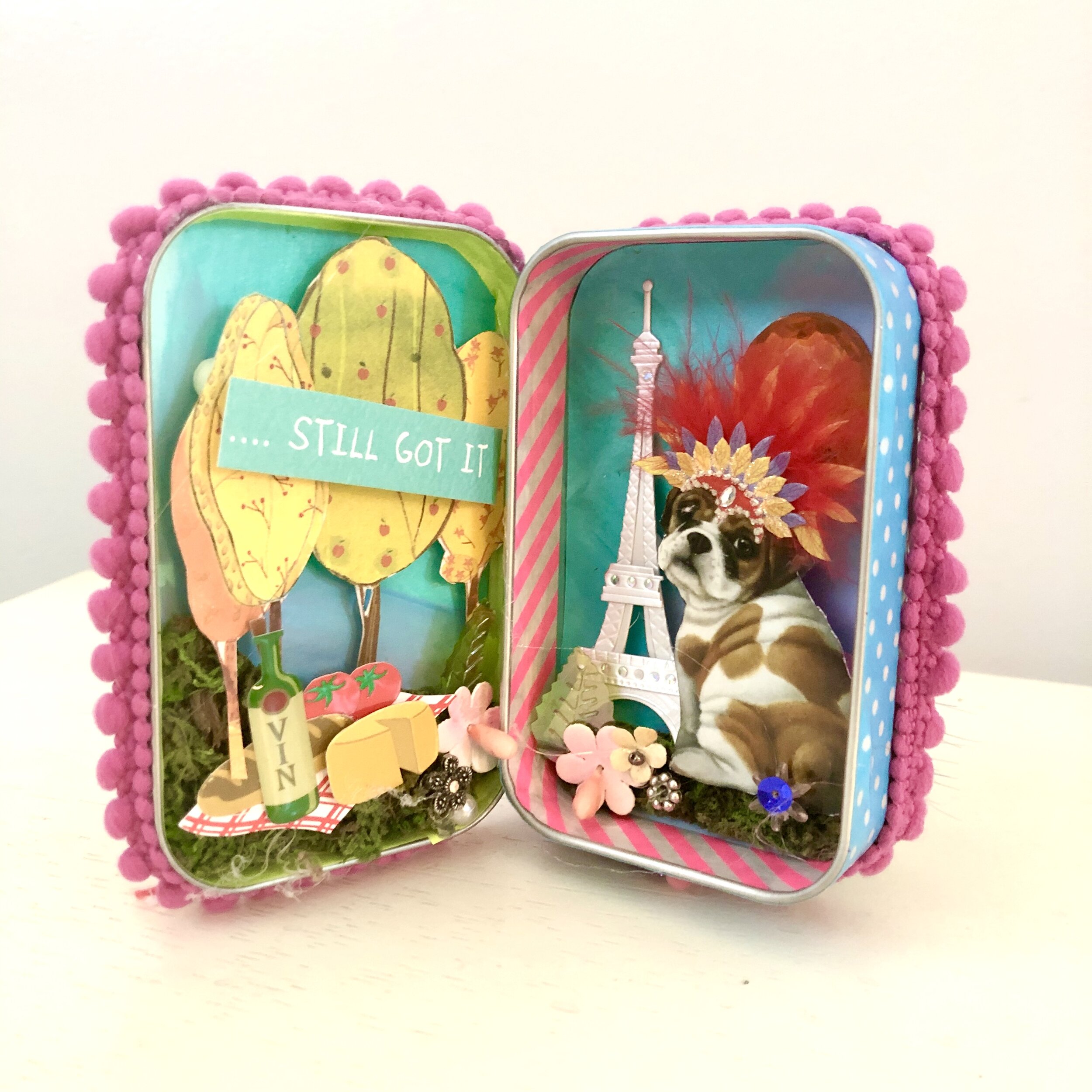 Happy Birthday Card Altoid Tin Diorama (inside), 2019