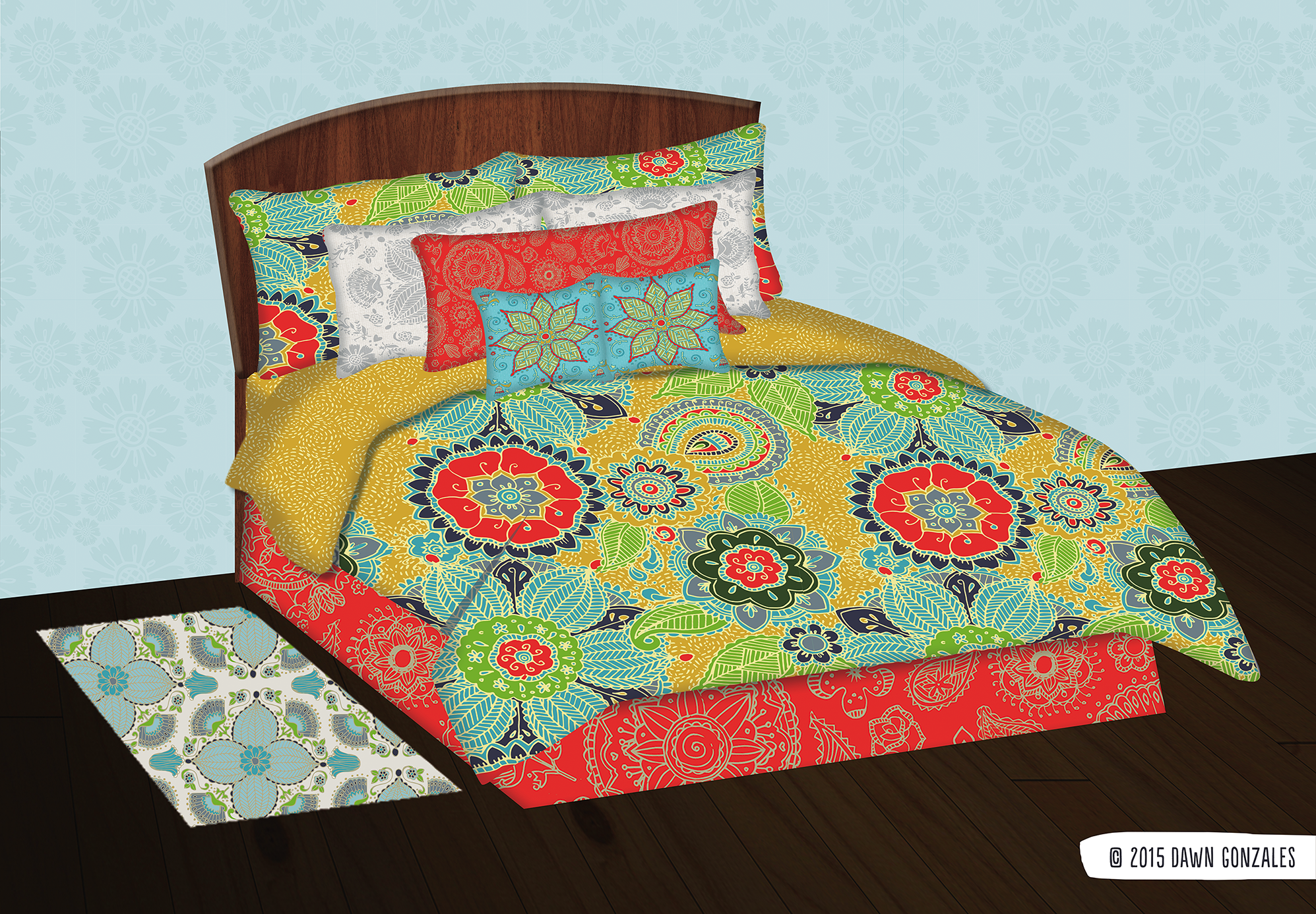 Suzani Bedroom Mock up