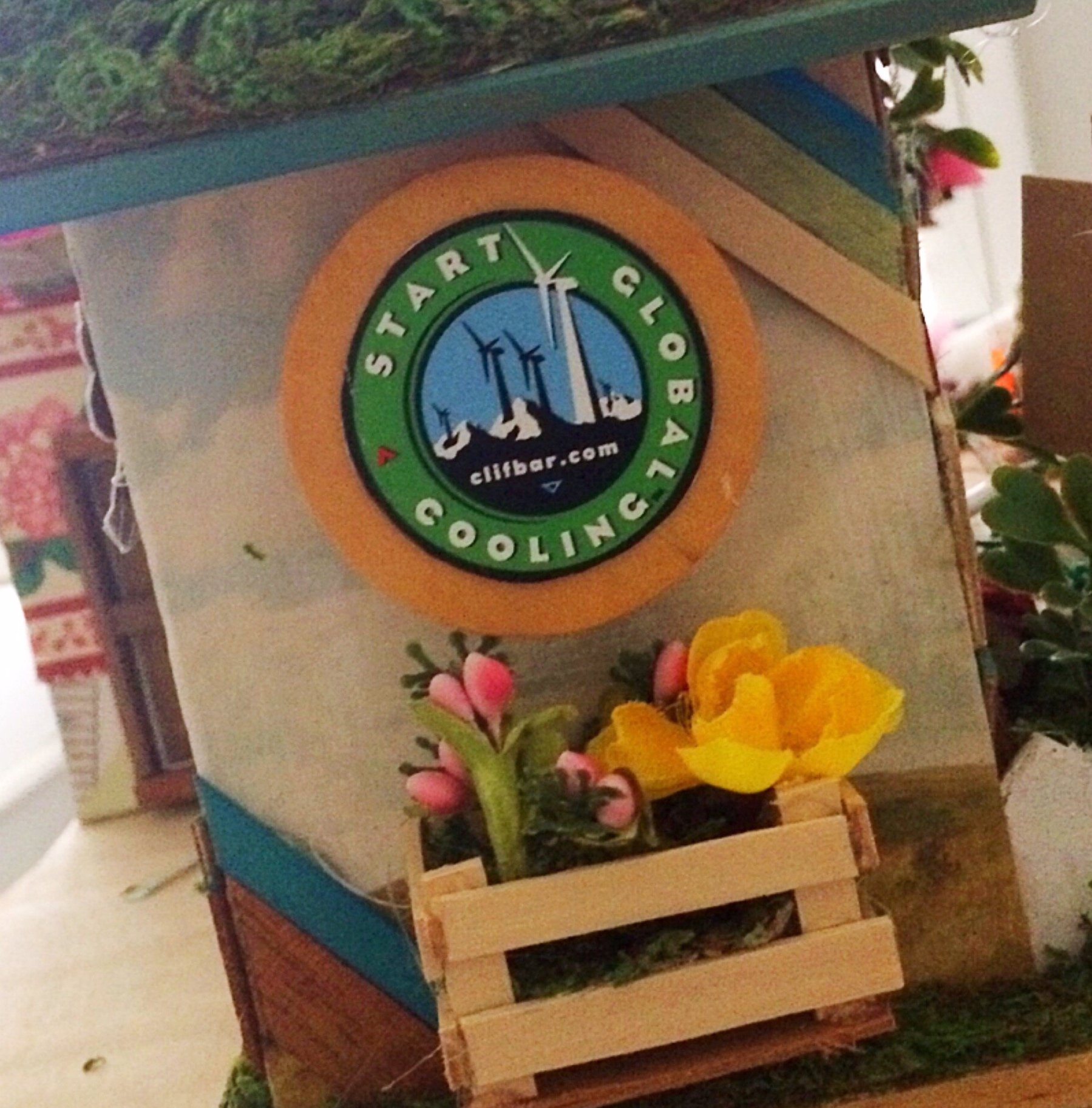 Detail - Birdhouse with Global Cooling Medallion and Planter Box, 2017