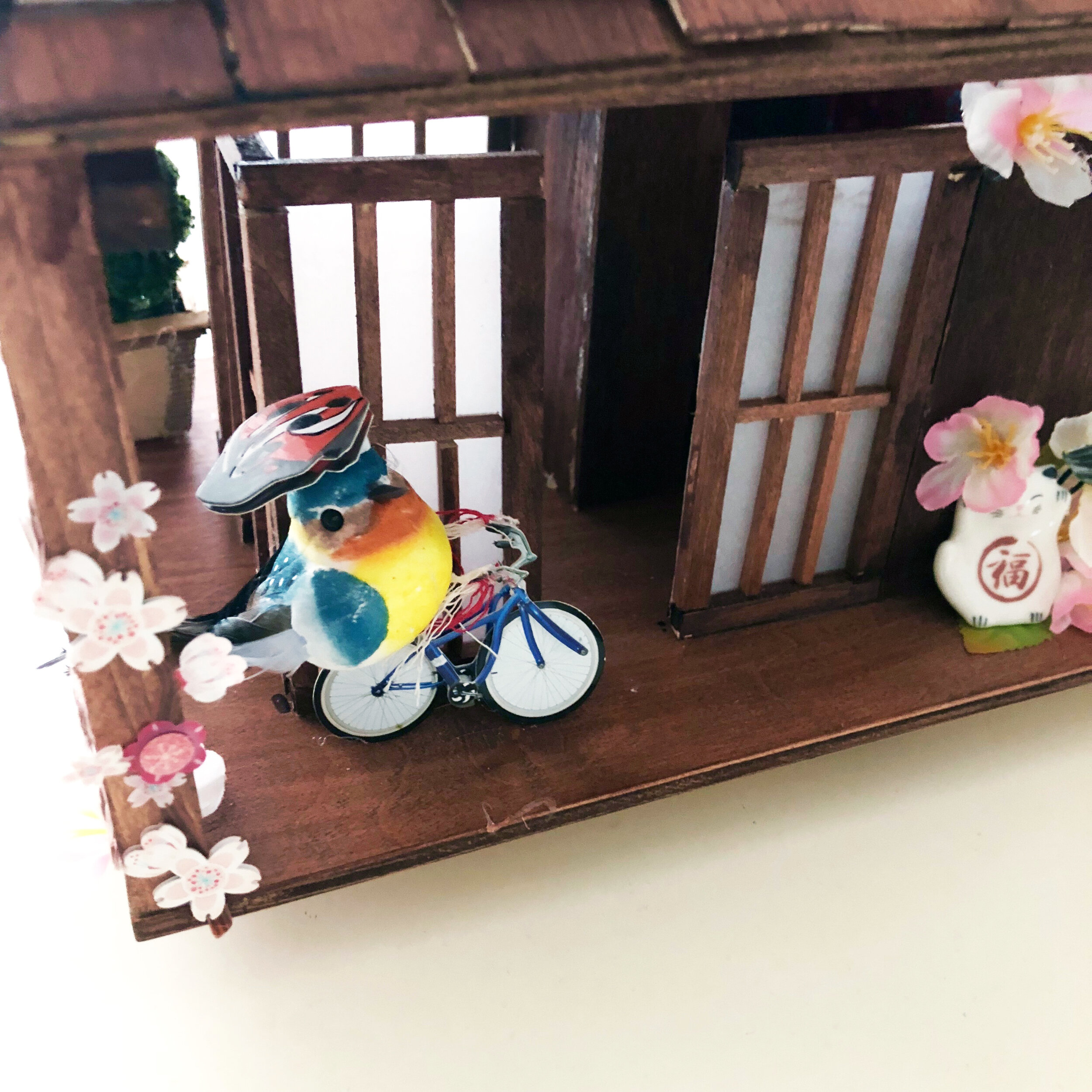 Detail - Dojo Themed Birdhouse with Cherry Blossoms, 2018