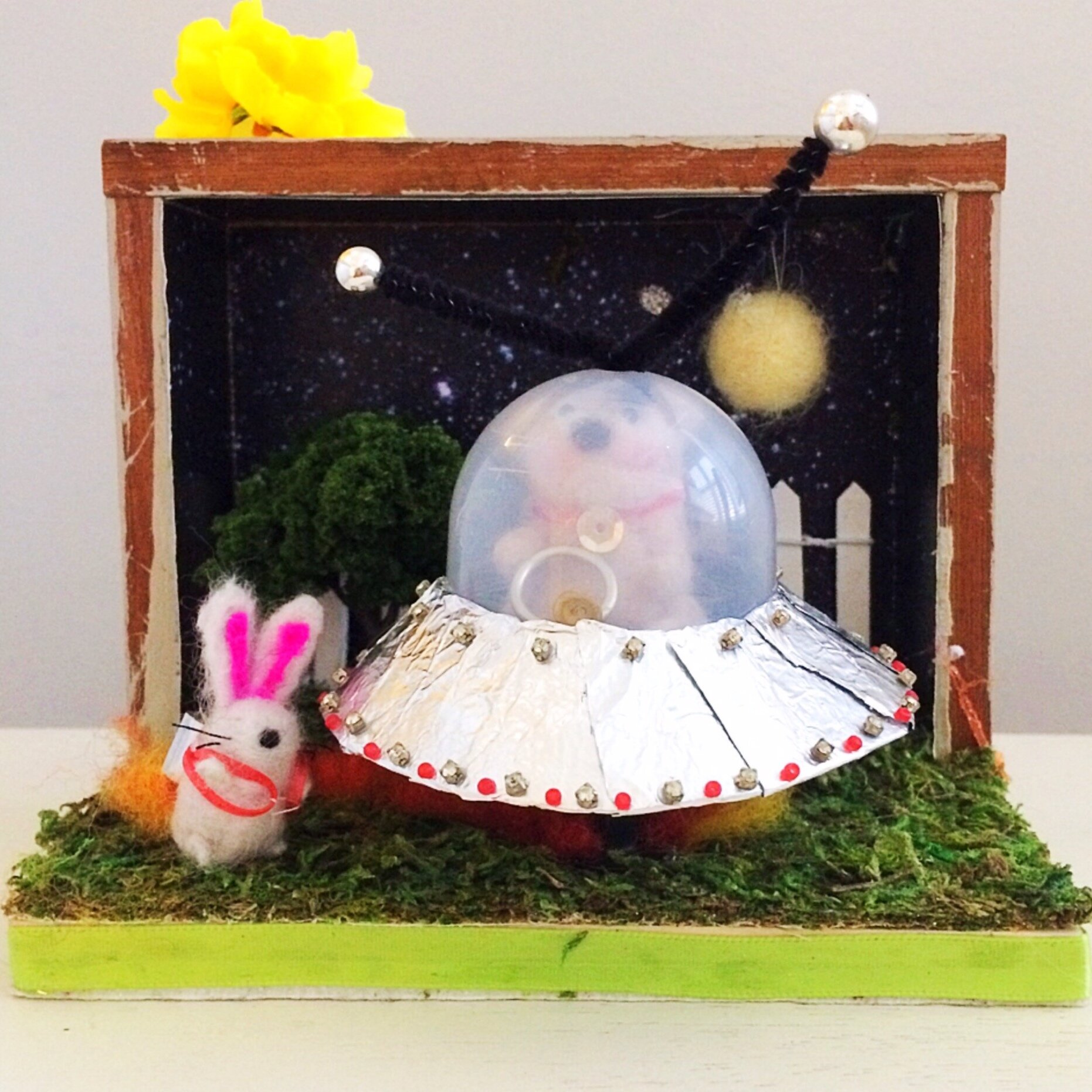 Cookie in Her Spaceship Diorama (front), 2018