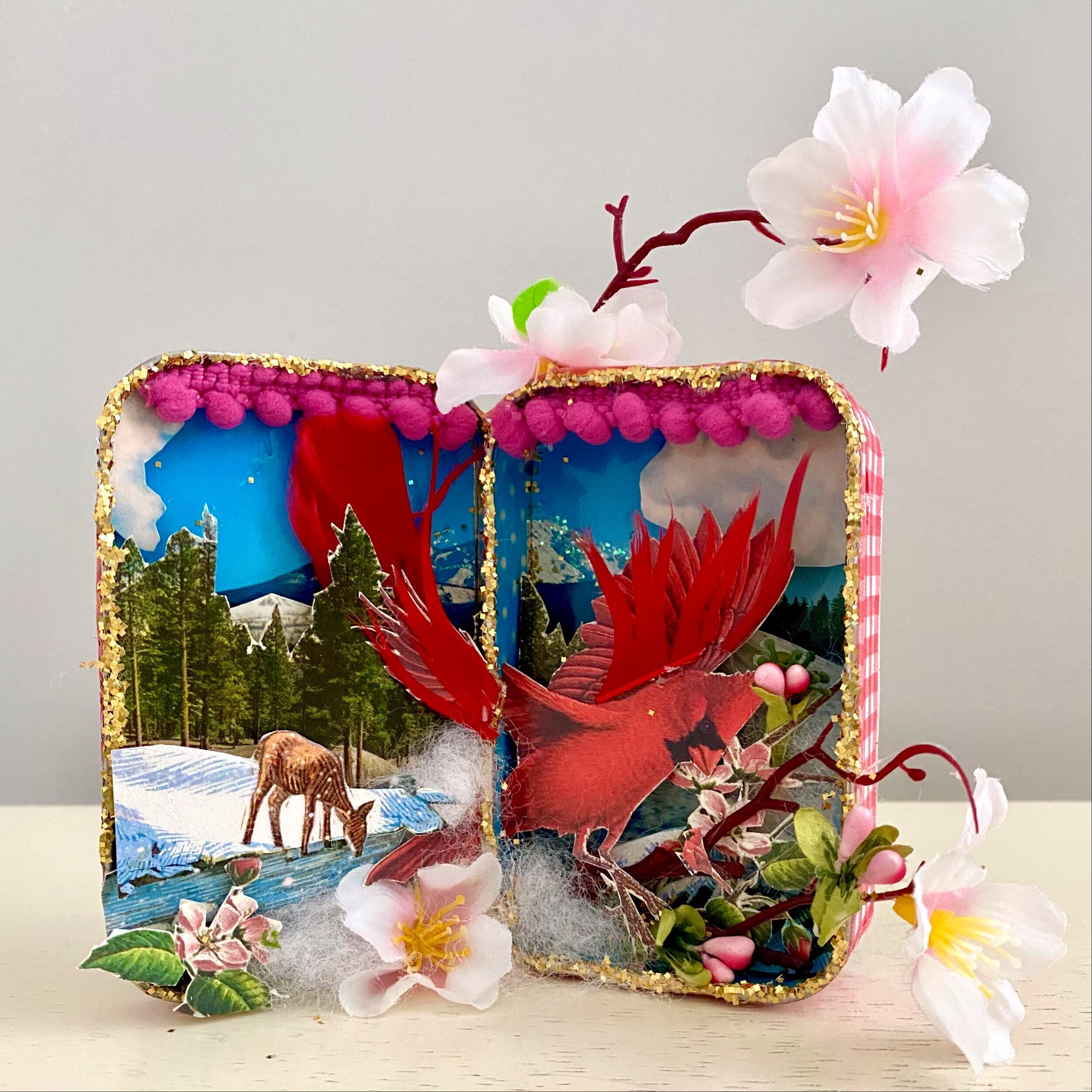 Cardinal Returns Altoid Diorama (inside), 2021