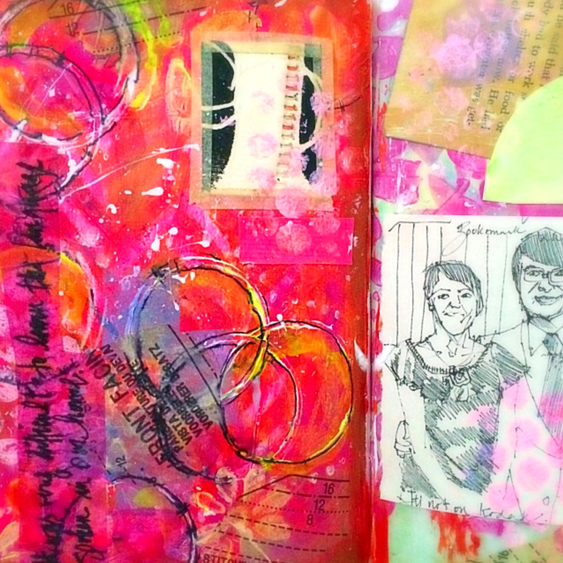 Mixed Media Sketchbook Page