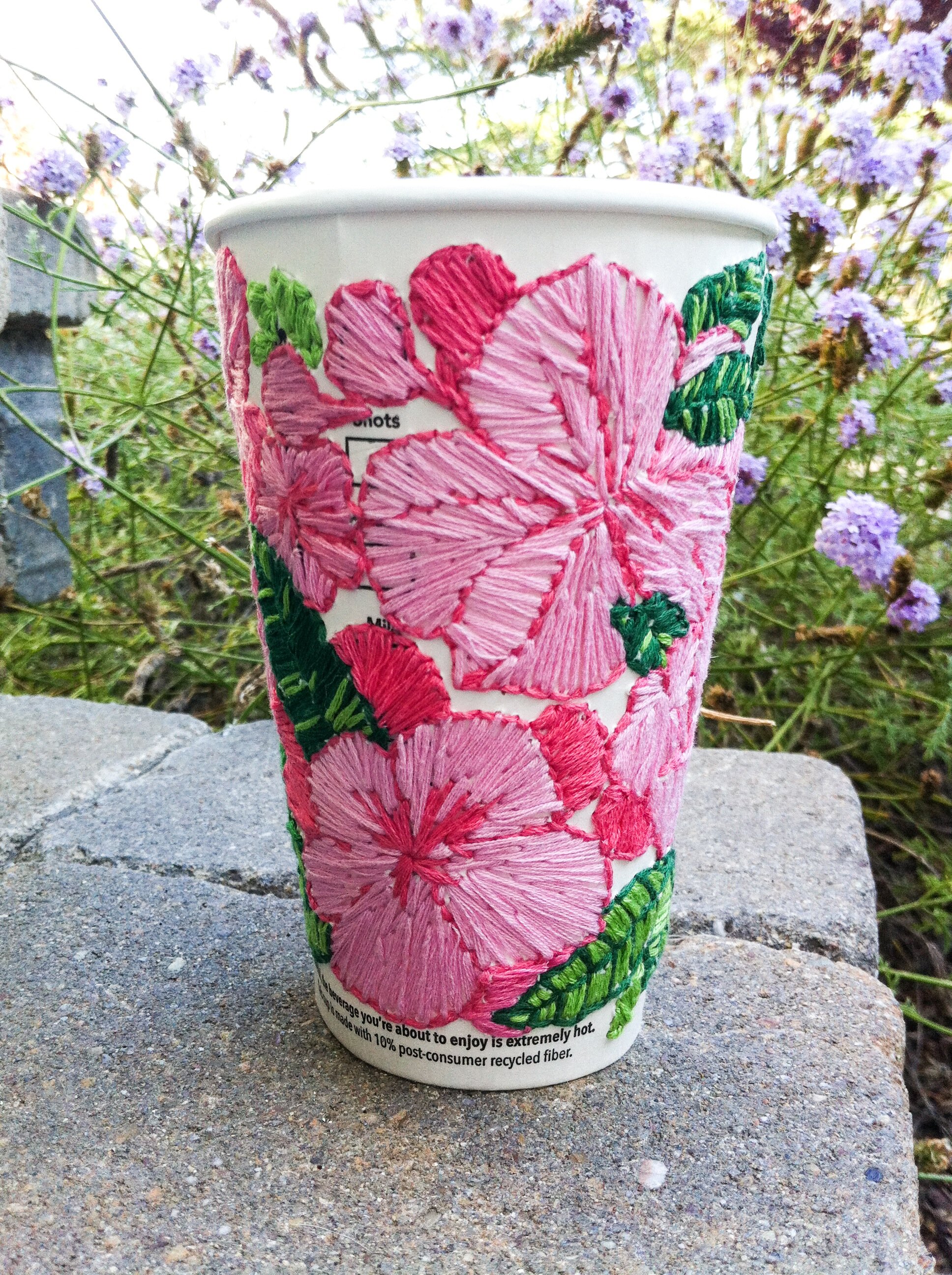 I Love Seattle, Embroidered Starbucks Cup