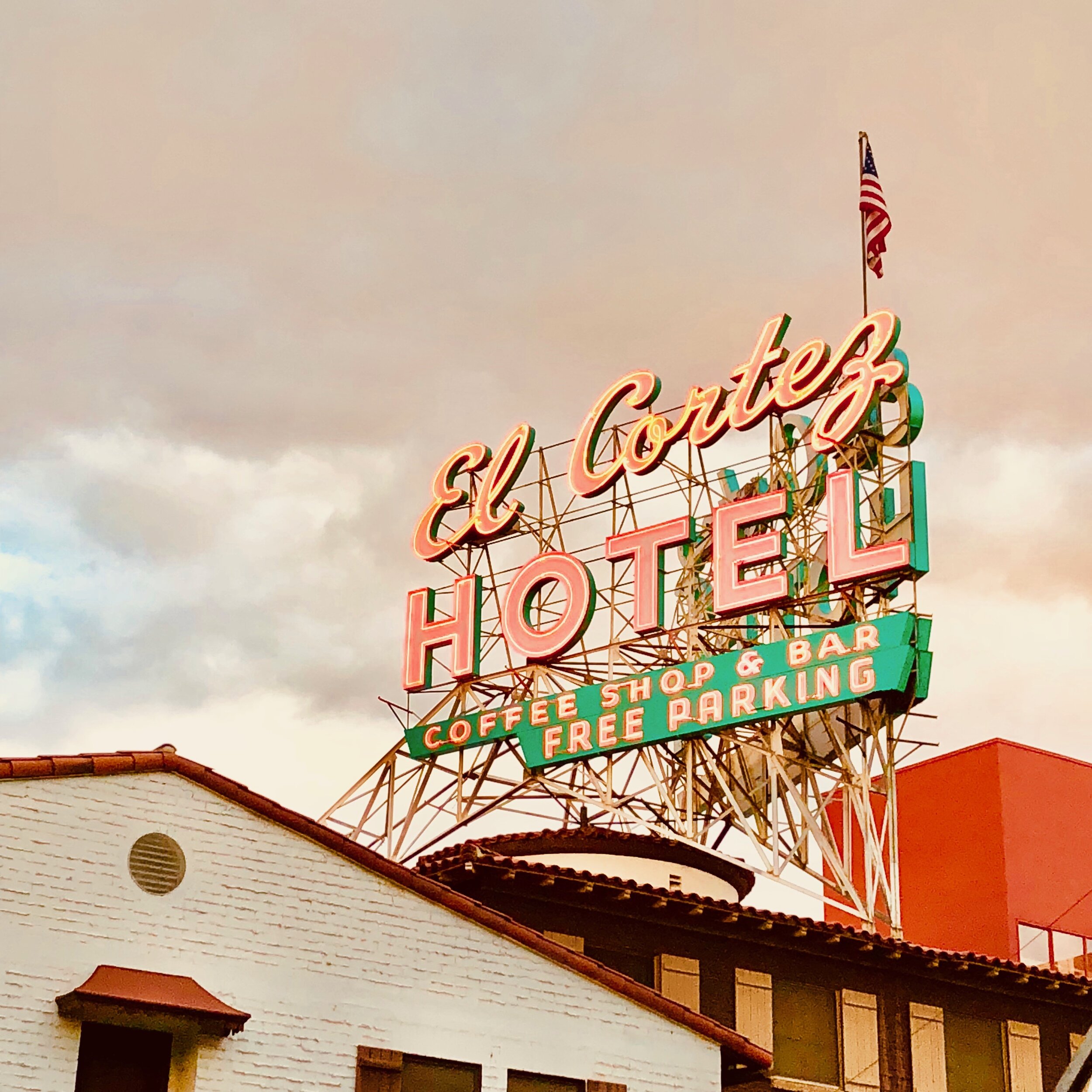 El Cortez Hotel at Twilight, Las Vegas