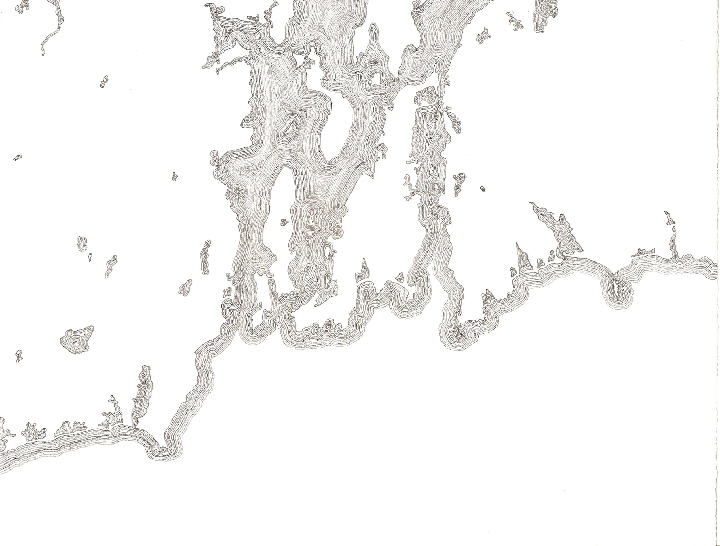 "Point Judith/Newport" 2010, 11x8.5", graphite on paper