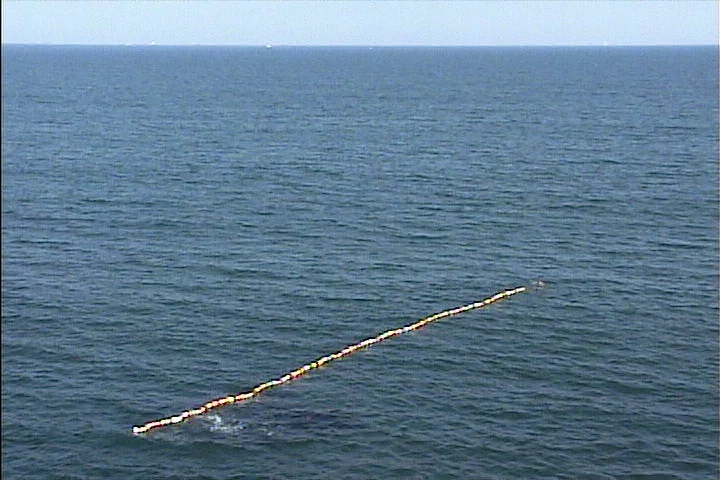 "Water Drawing" 2001, performance, video still