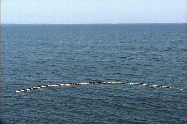  "Water Drawing" 2001, performance, video still 