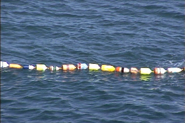 "Water Drawing" 2001, performance, video still