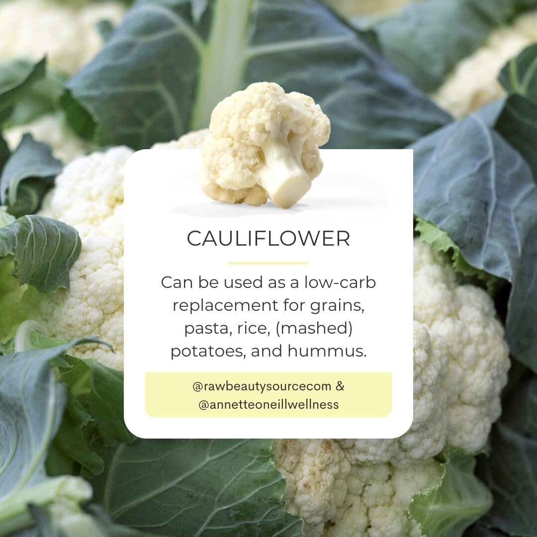 6 Amazing Benefits of Cauliflower (click title to link to article)