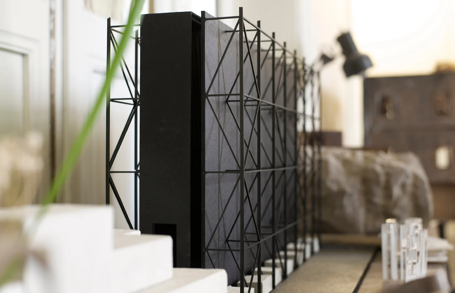 Installation Model_ Scale 1:25_ Wood_ Concrete_ Sand_ Light_
