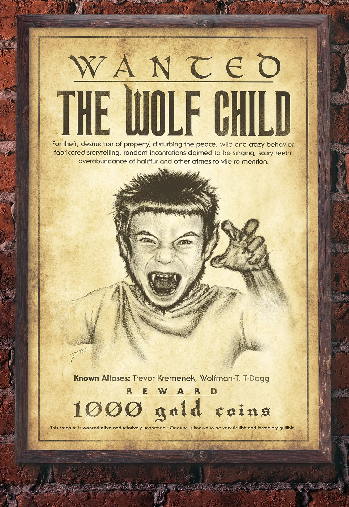 "The Wolf Child" Wanted Poster