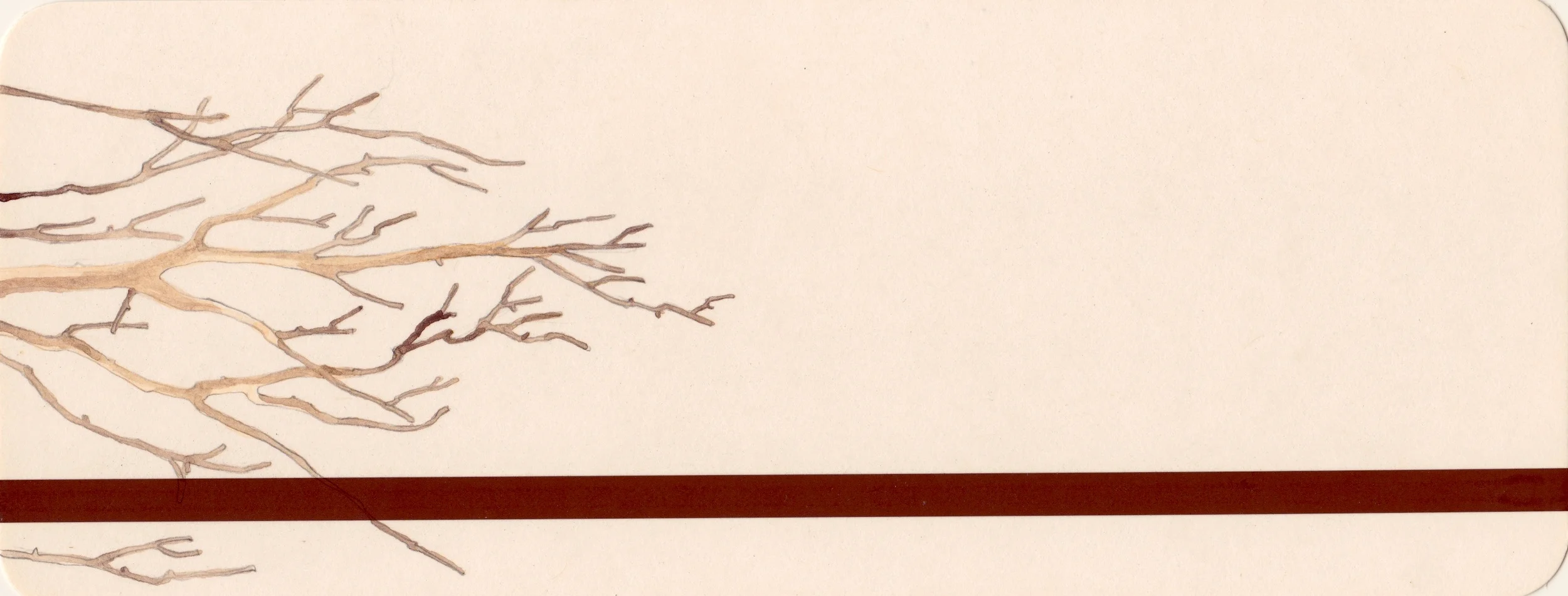  watercolor on califone magnetic card 