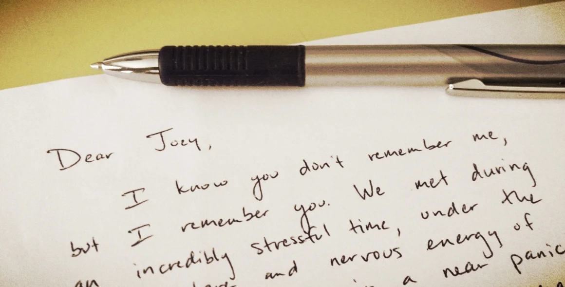 Dear Joey Letter