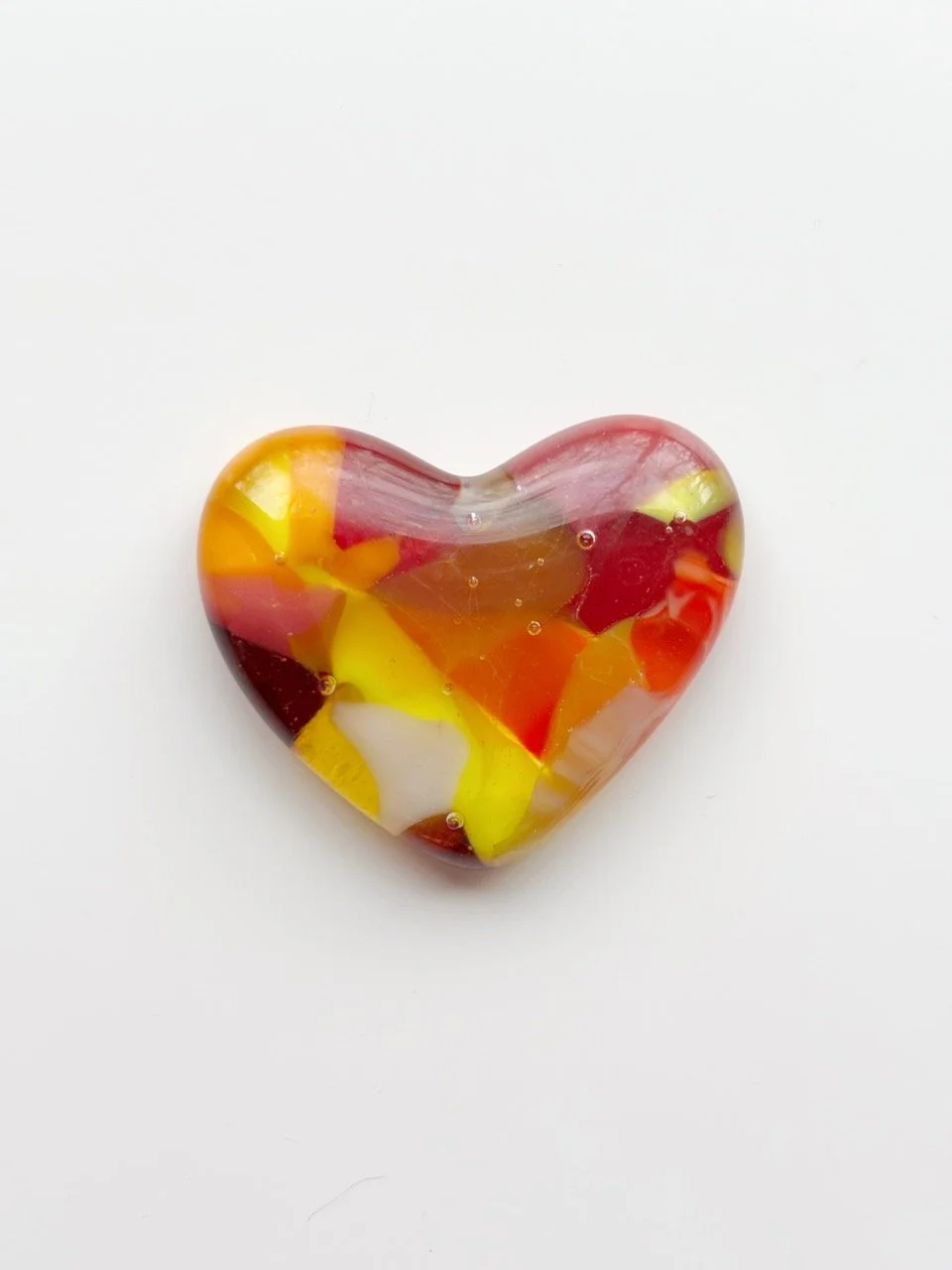 Small Pocket Heart // red + yellow