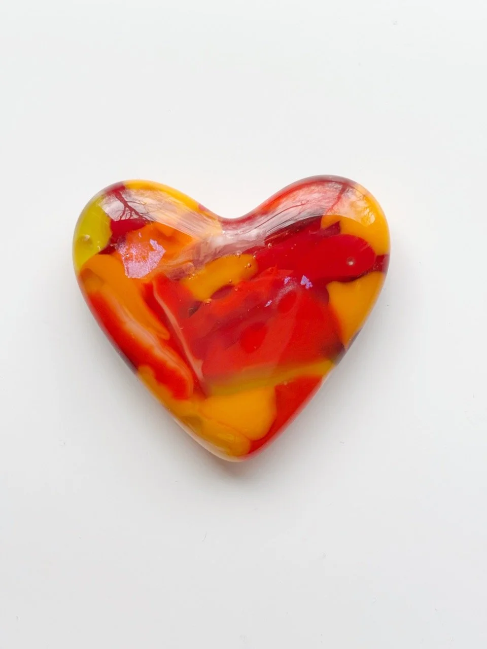 Large Pocket Heart // red + orange