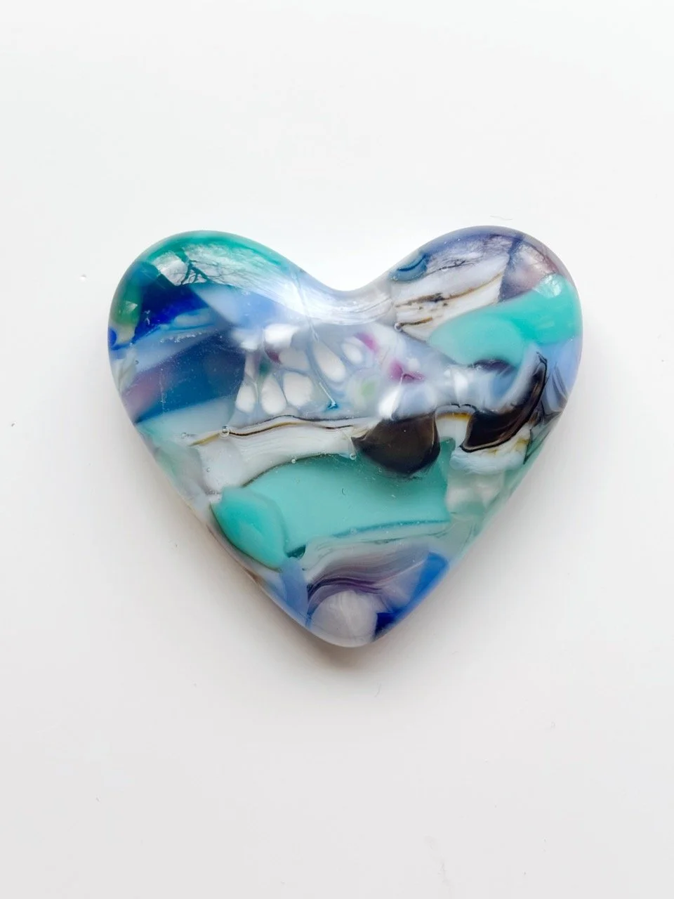 Large Pocket Heart // blue + white