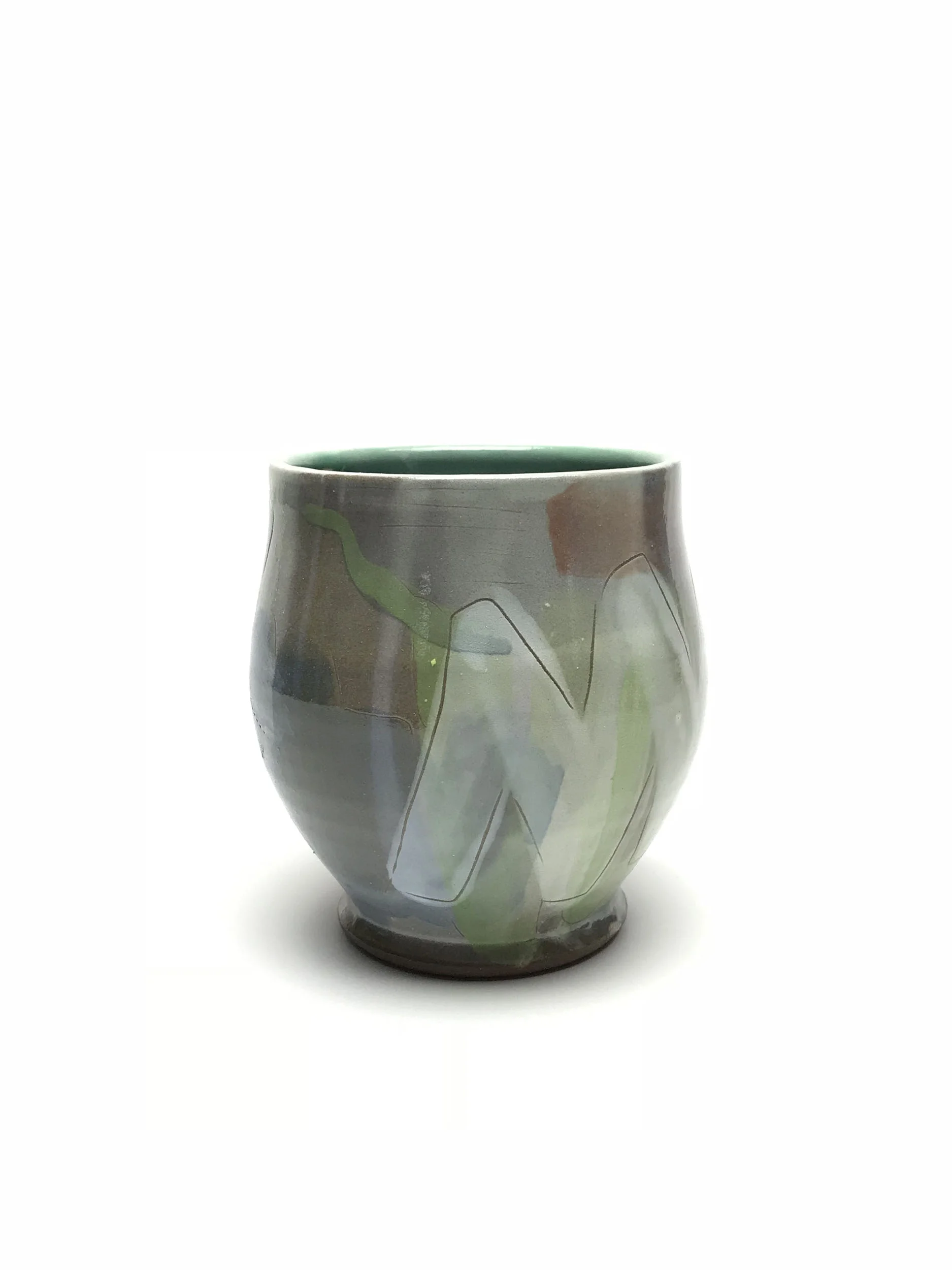 Teabowl Earthen Red Clay, Slips, Underglaze, Glaze