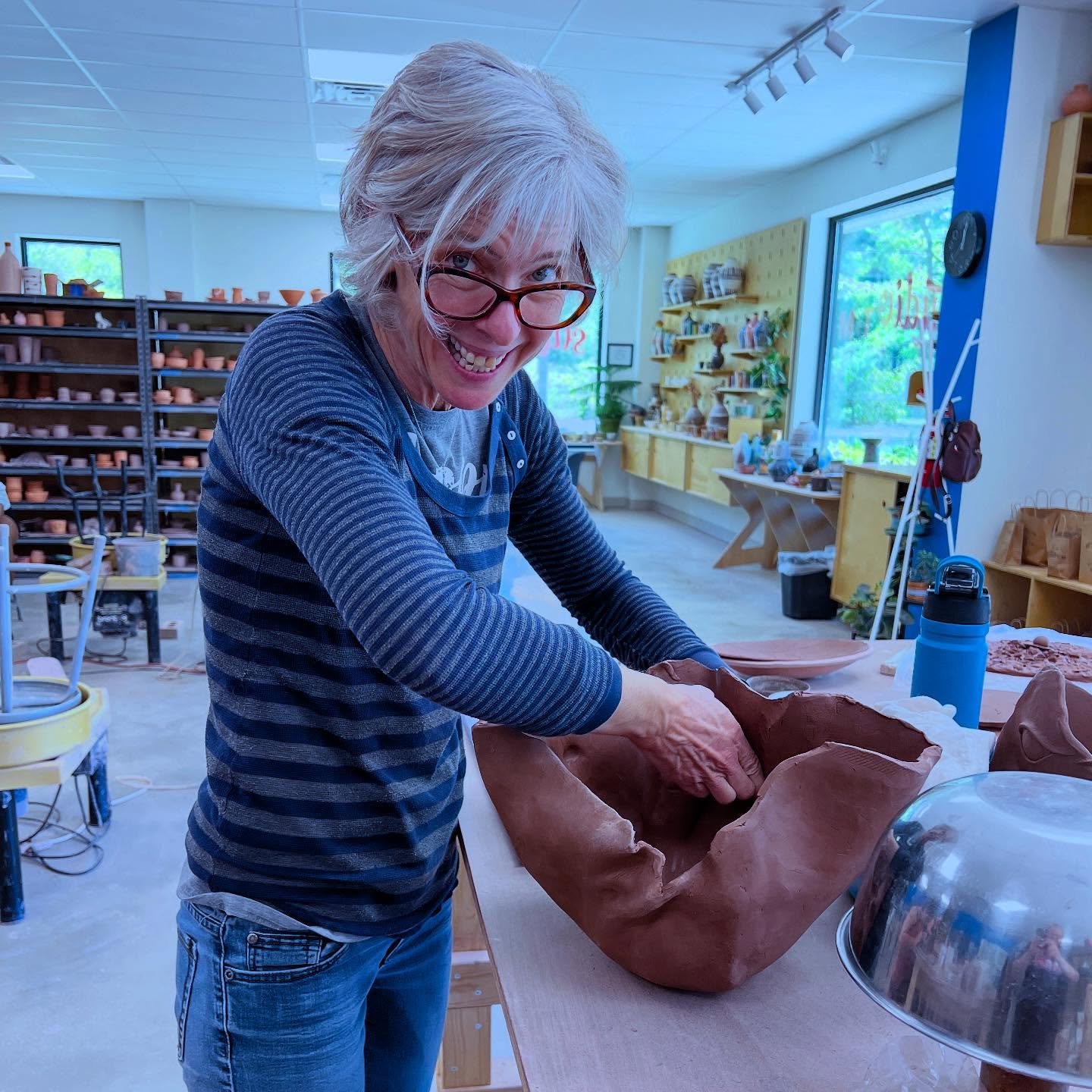 Have you tried one of our handbuilding courses yet? ITS SO FUN!! Join @meg_marv on Thursday mornings to create your next beautiful planter, a figure sculpture, or anything in between! Bring your own idea or choose from one of our amazing studio proje