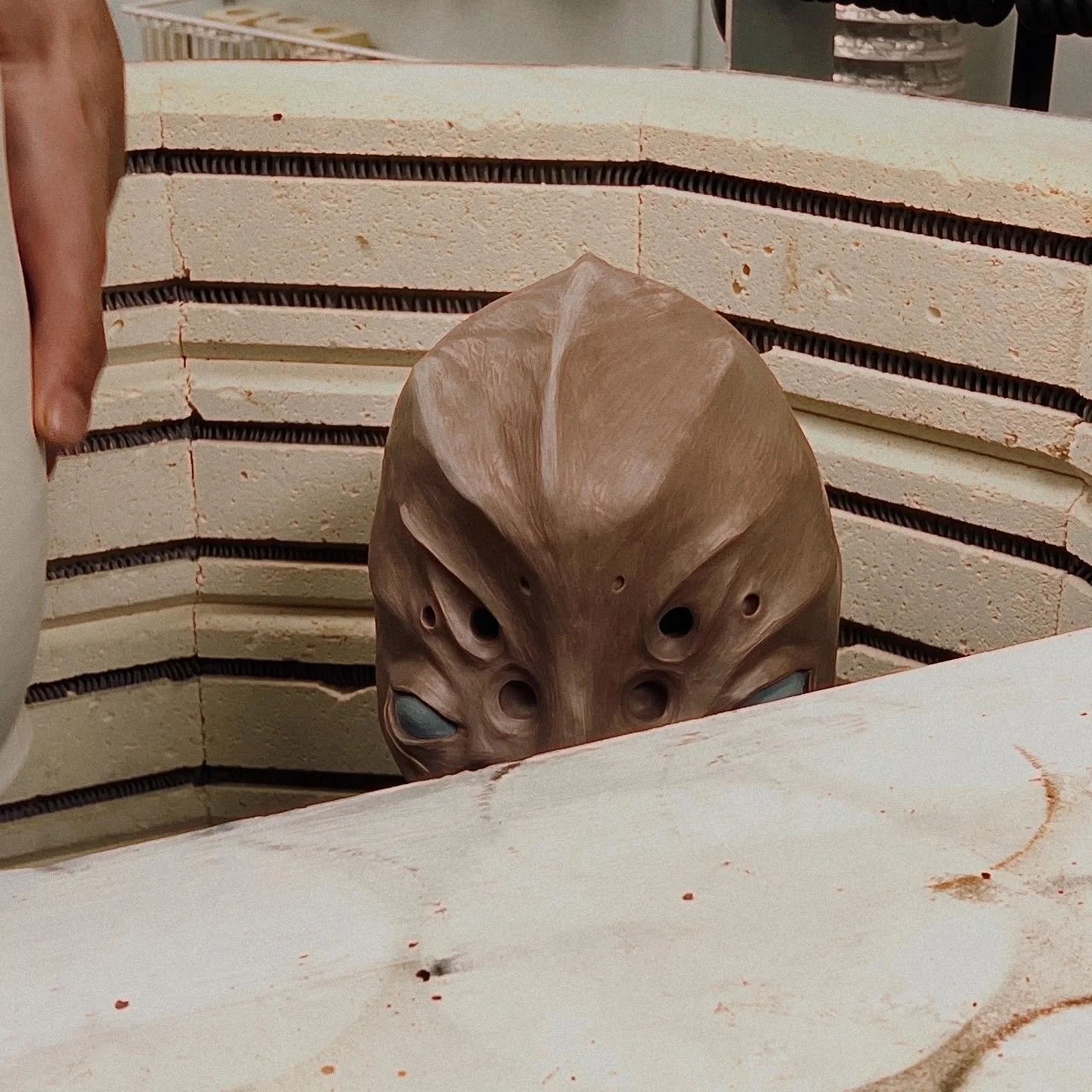 Just here for a little space&hellip; and a bisqueness trip! 

Exciting things coming out of @meg_marv &lsquo;s Thursday morning class! If you want to learn sculpture and handbuilding from Meg you need to snag these seats early! 

Incredible alien scu