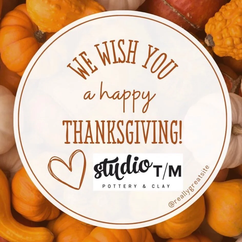 Happy Thanksgiving from the Studio T/M Family! We&rsquo;re so thankful for our growing community of clay enthusiasts and hope you have a wonderful day today filled with good food and company! 

#gainesville #gainesvilleflorida #gainesvillefl #florida