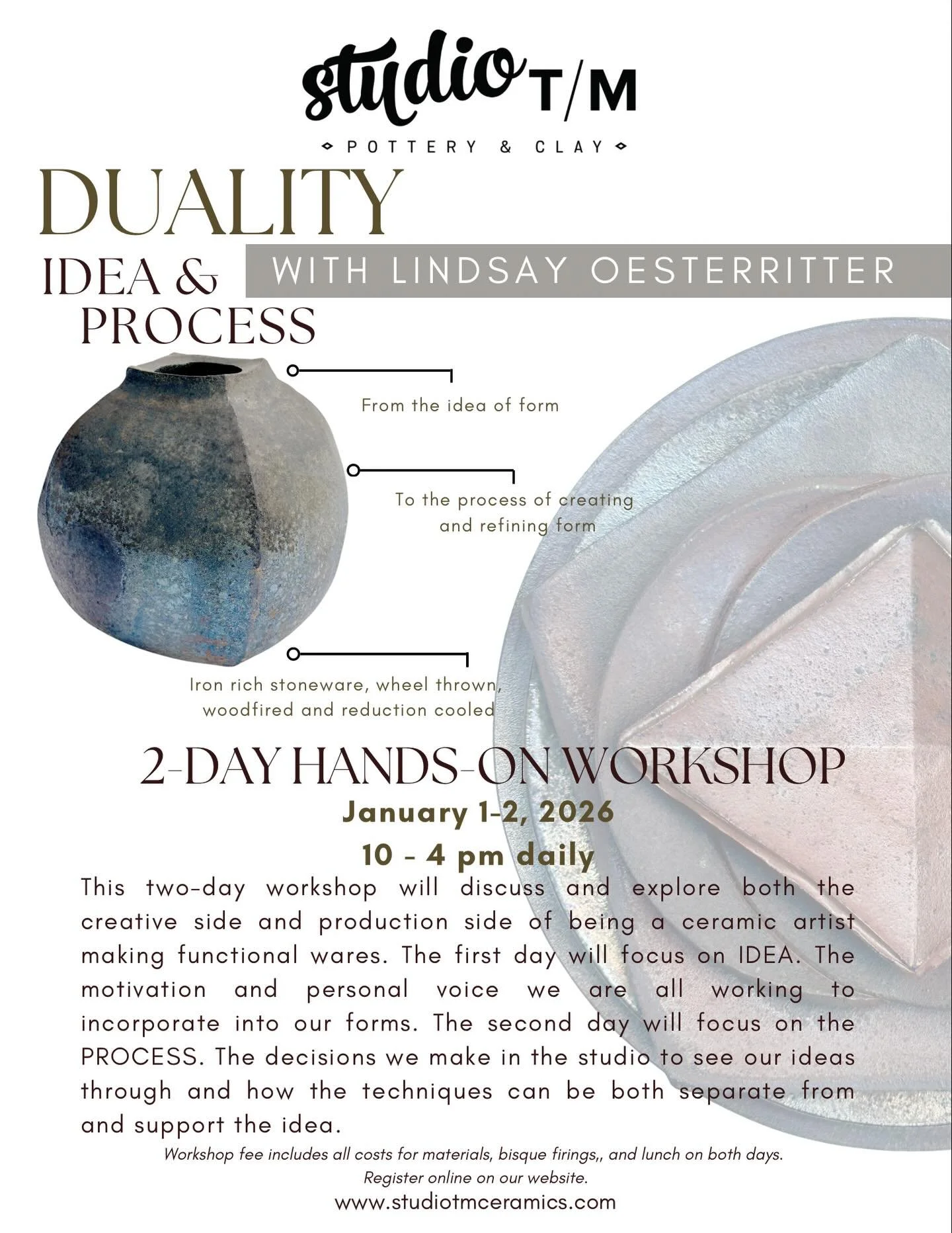 We&rsquo;ve got one month to go before our first workshop of the NEW YEAR (how is that possible?!) and it&rsquo;s going to be absolutely awesome! DUALITY with @alindsayo will explore both the creative and production side of being a maker. The first d