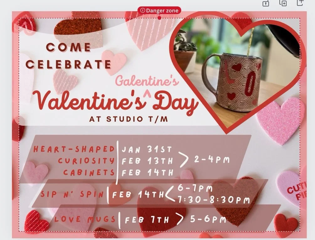 Looking for that special something to do for Valentine&rsquo;s Day?! Let us Help! We&rsquo;ve got events starting this weekend, we&rsquo;ve got Galentine&rsquo;s Day specials for Heart Shaped Best Friend Curiosity Cabinets, and Love Mugs for our hand