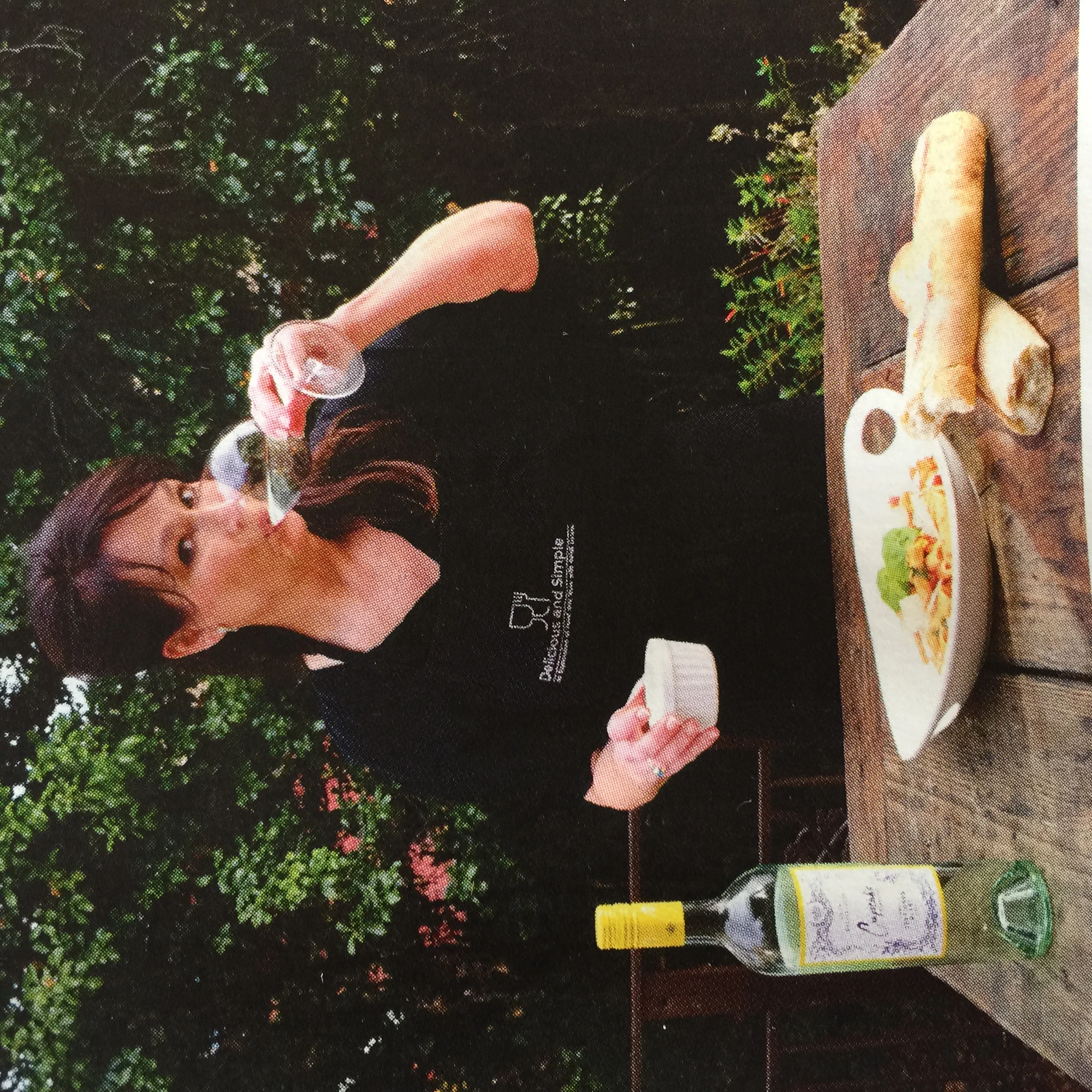 Shakers magazine pic drinking wine.JPG