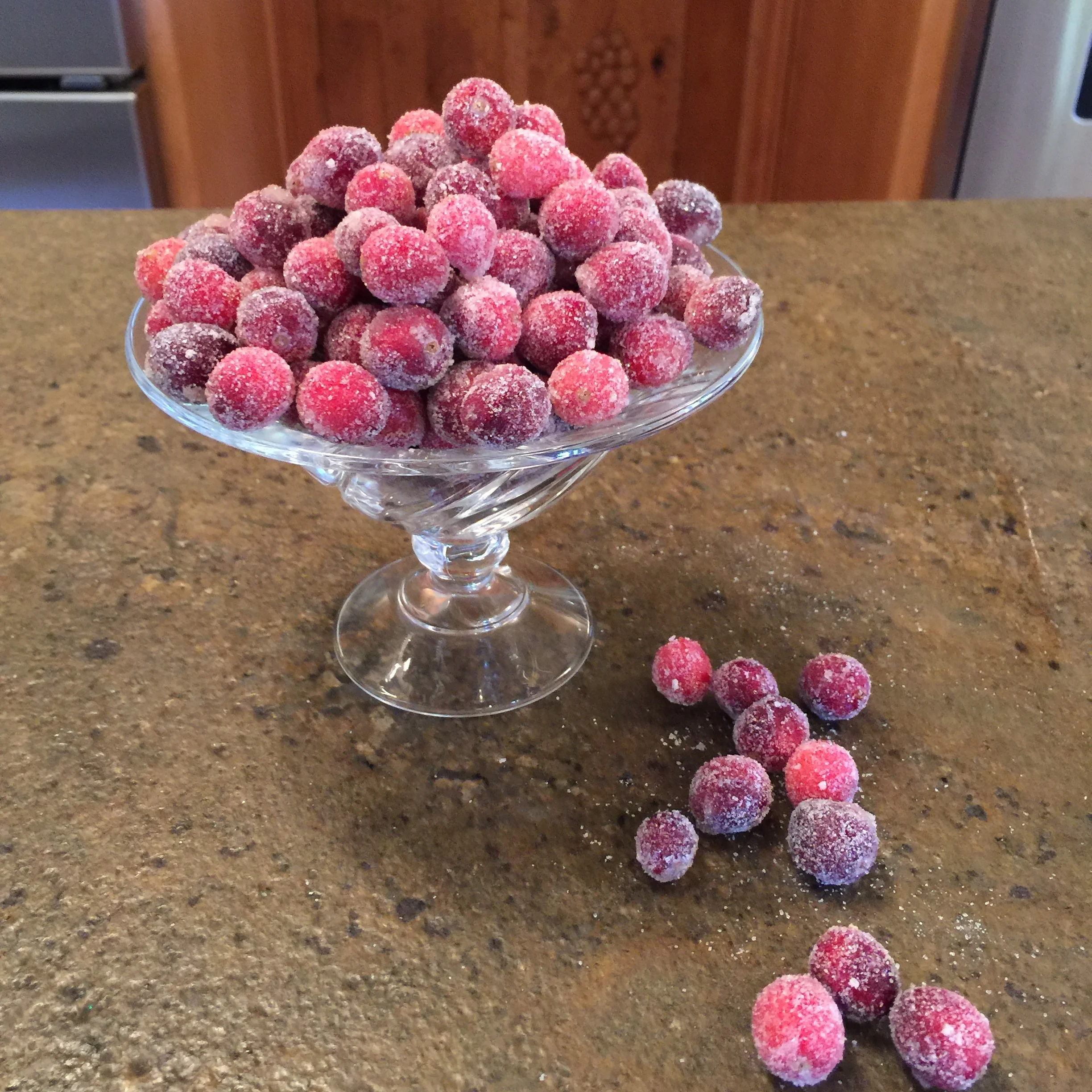 Heidi's Sugared Cranberries in dish 2017.JPG
