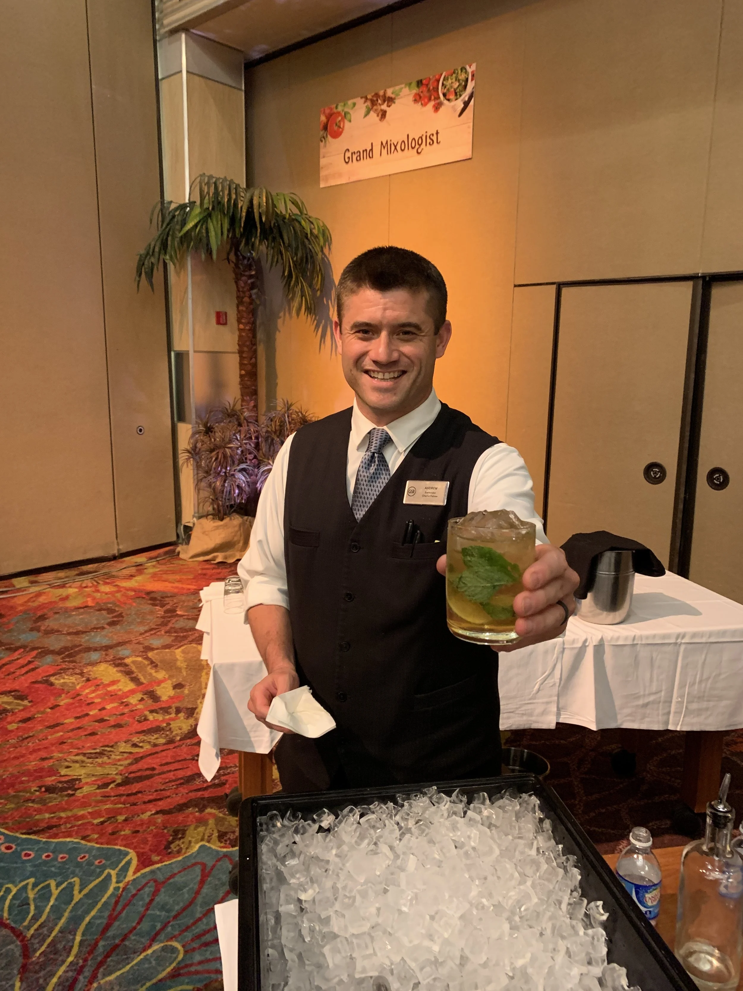 GSr Mixologist handing me Mojito.JPG