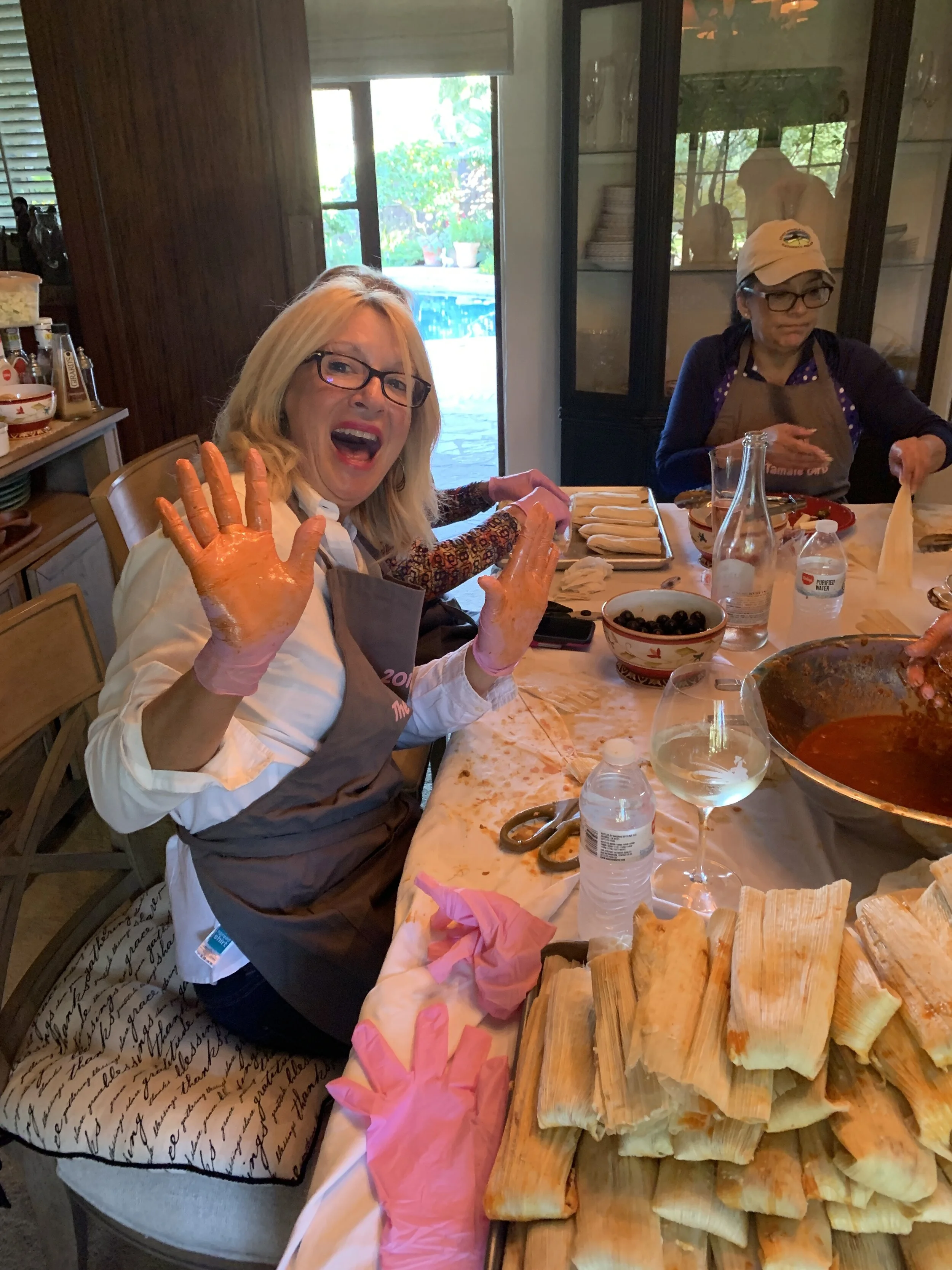 Image of Vicki with Pork hands.JPG