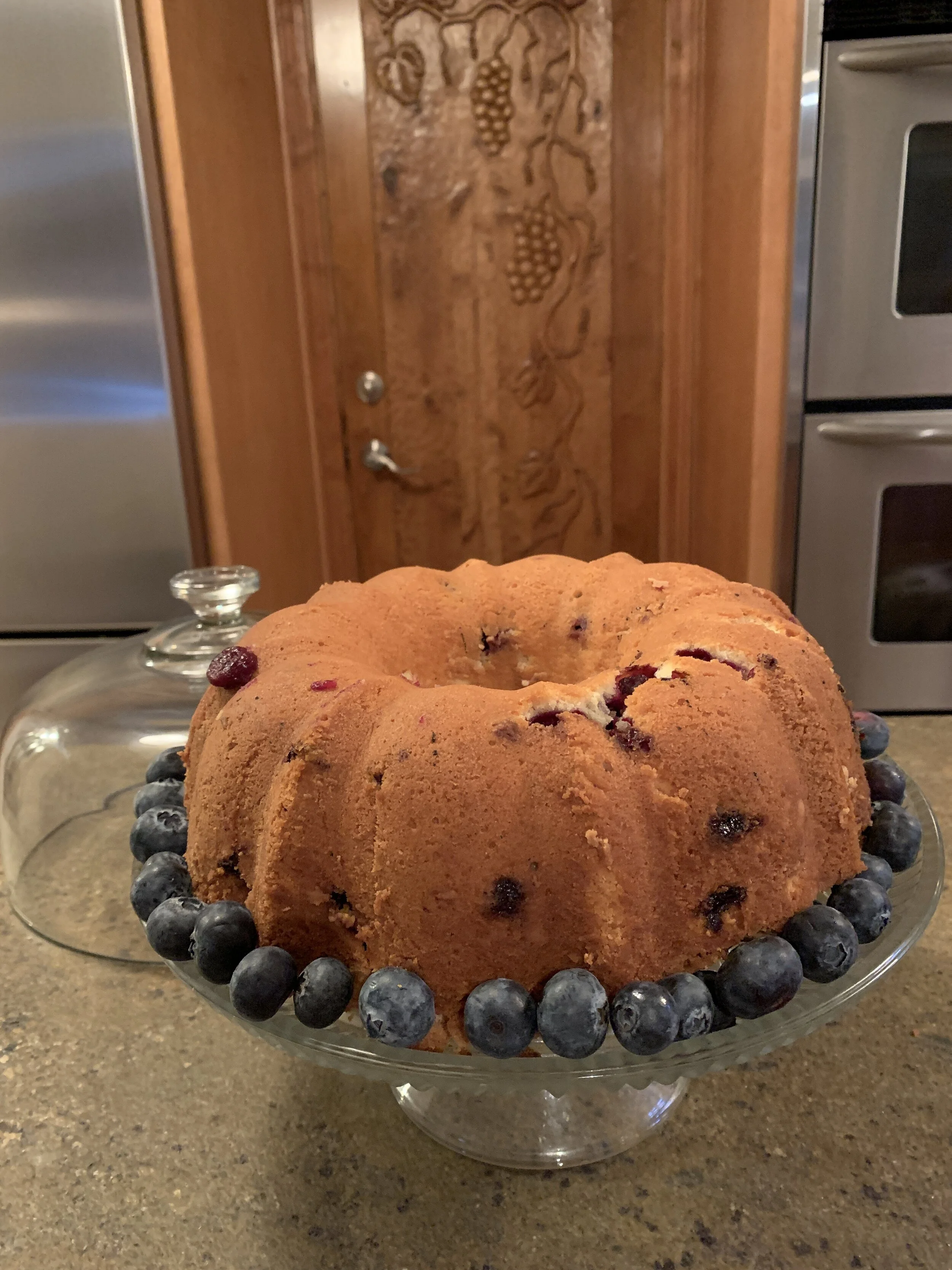 2 nd image of Blueberry Cream cheese Pound Cake.JPG