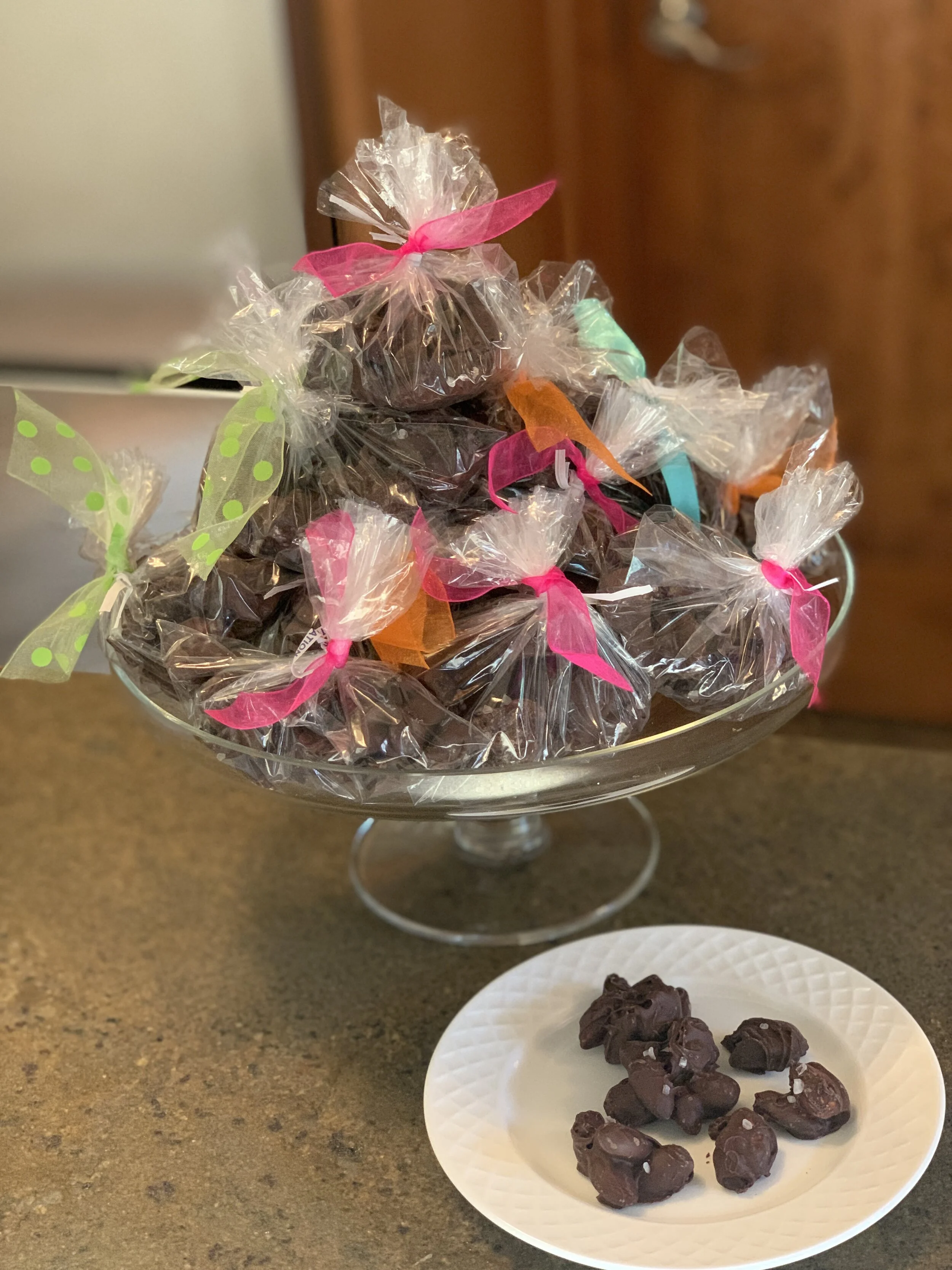 Heidi's Chocolate Covered Almonds with a Touch of Sea Salt