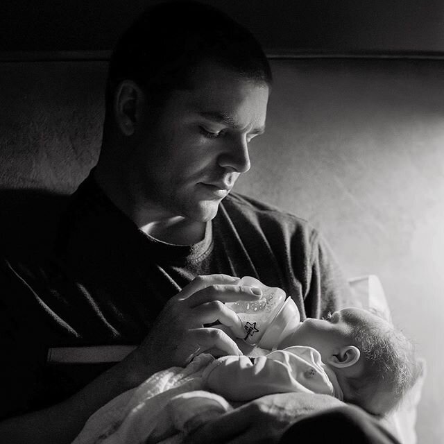 We are celebrating our amazing Fathers today!
.
1.) FIRST PIC: My favorite capture of Kade during a late night feeding of his baby #4. I&rsquo;ve always appreciated the diligent effort he puts into being a Dad! At ALL stages of our kids lives he has 