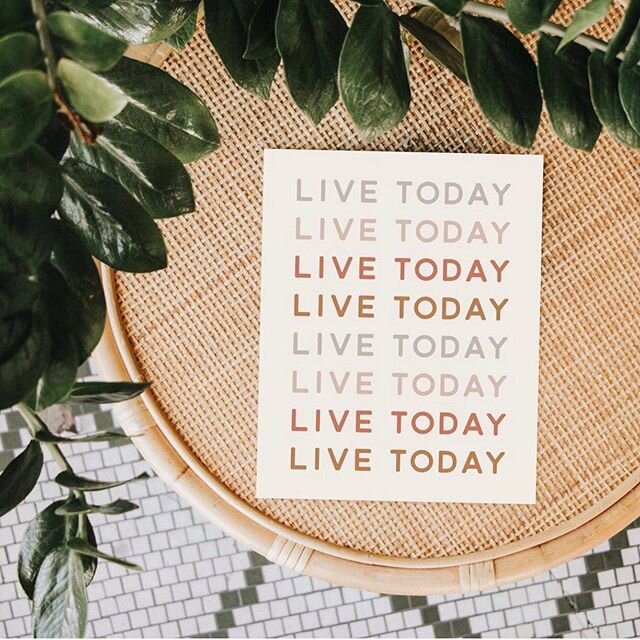 LIVE TODAY! As in, &ldquo;Eat, drink and be merry for tomorrow we die?&rdquo; NOPE. Might I offer a different suggestion in light of all that&rsquo;s going on in our world?
.
&bull; Live today like it&rsquo;s one of God&rsquo;s greatest gifts to you,