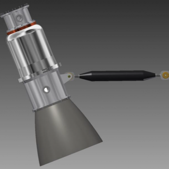 A closeup of a single FRM-2 combustion module.