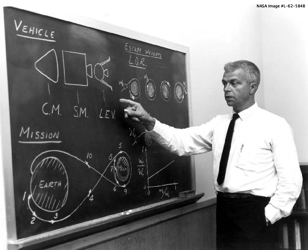 John Houbolt demonstrating the basics of LOR