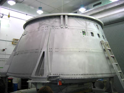 Aft skirt in production