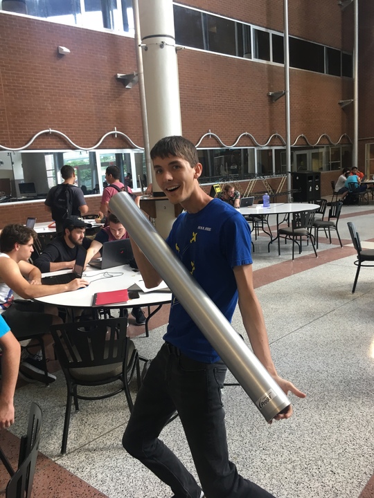 Motor casing with a Cody for scale