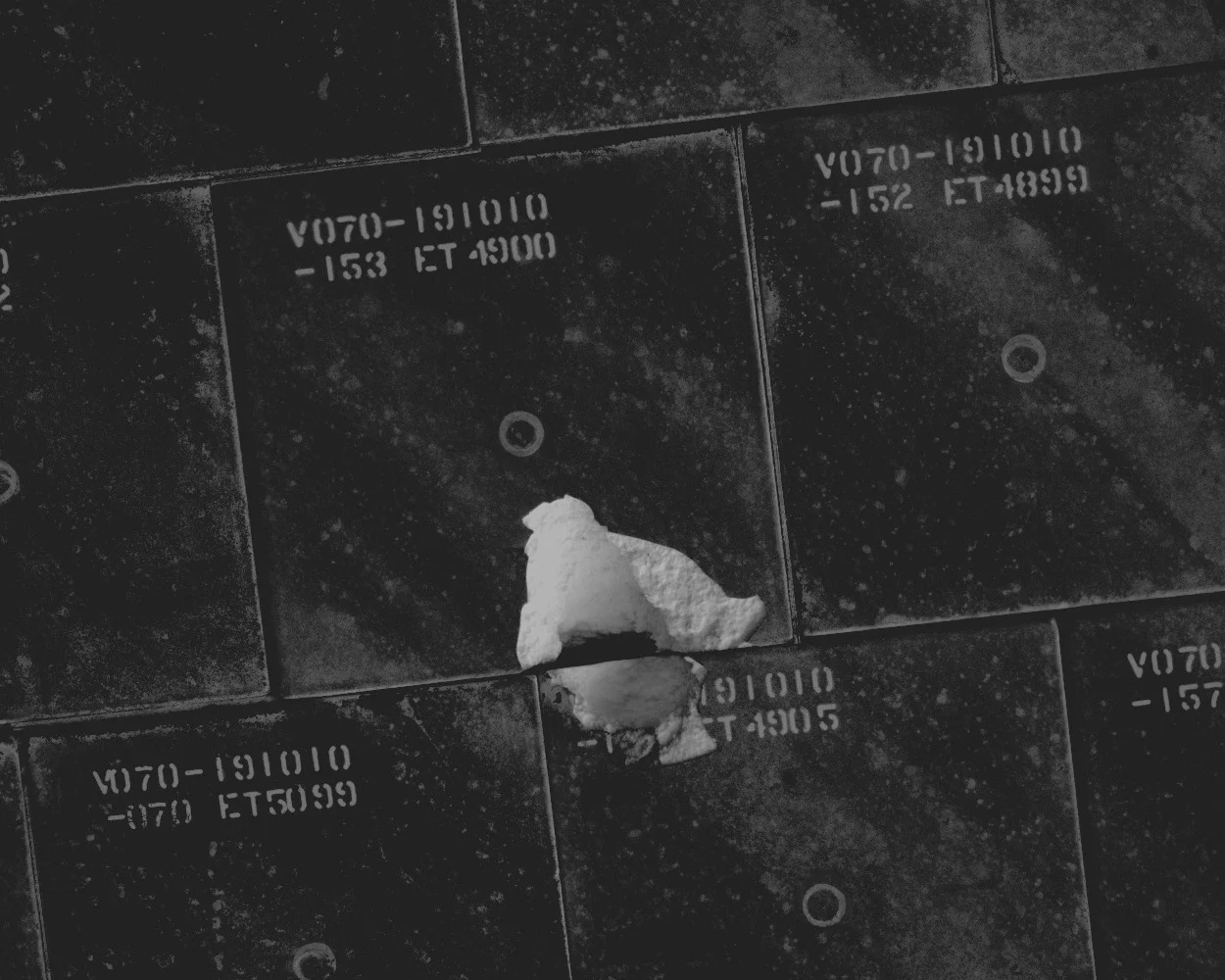 Shuttle tiles as photographed at ISS