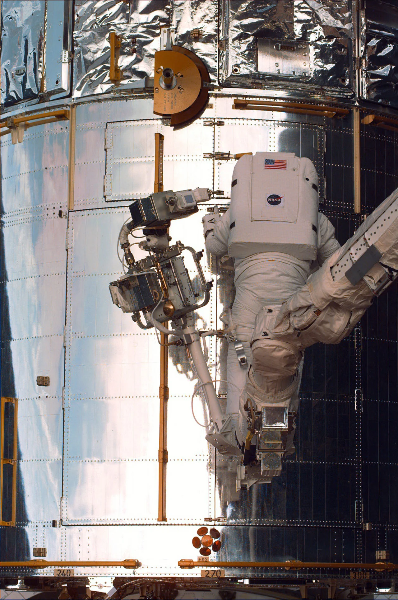 Aft shroud, with human for scale