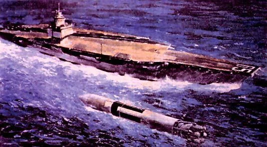 Sea Dragon compared to an aircraft carrier