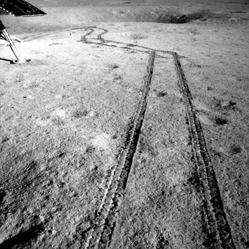 Some early tracks laid down by Yutu-2