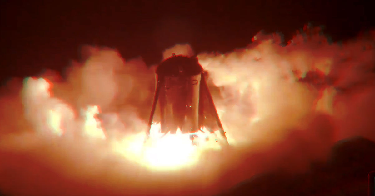 Spaceship Hopper lifting off