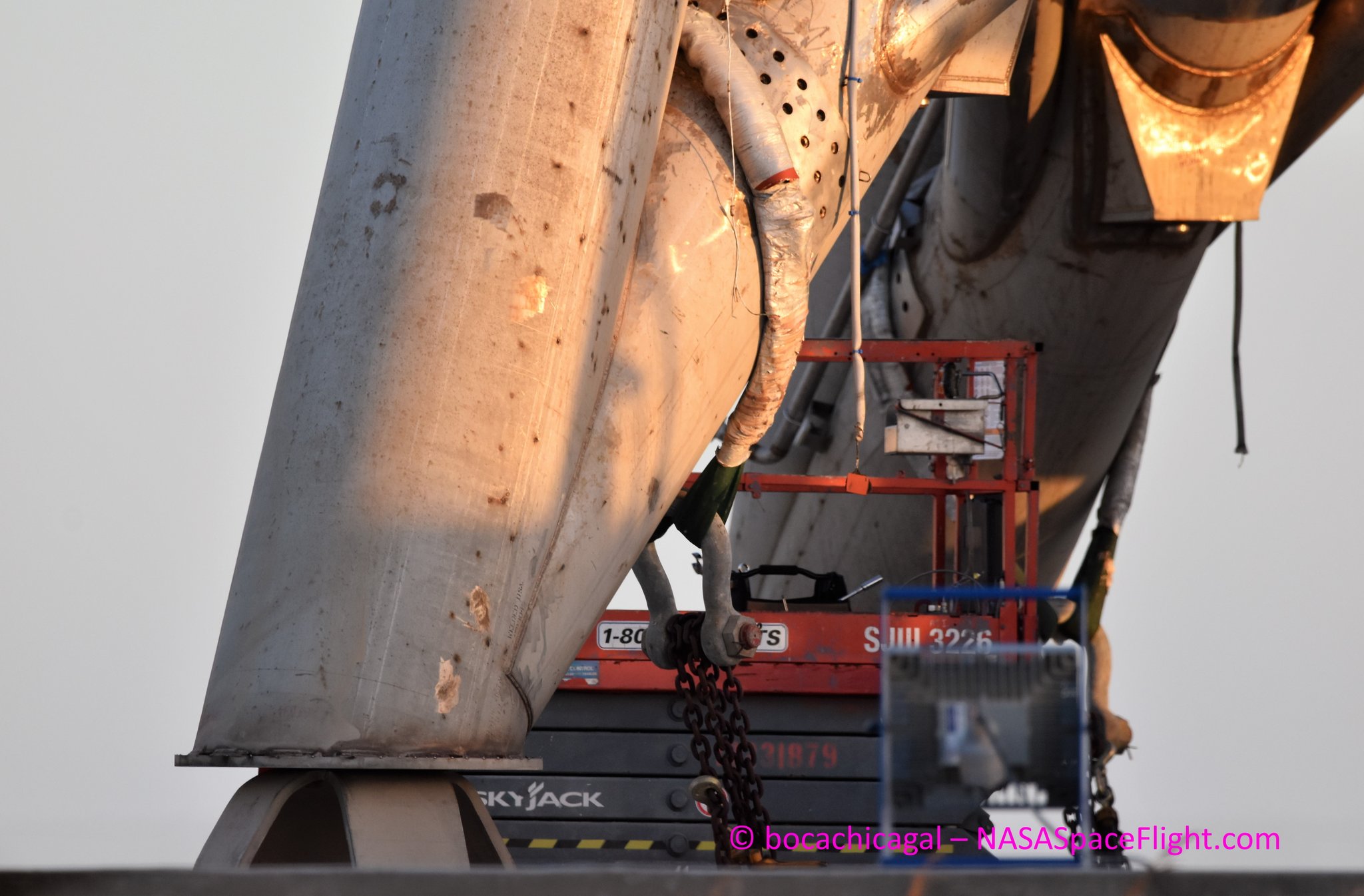 Starhopper foot closeup, pre-flight