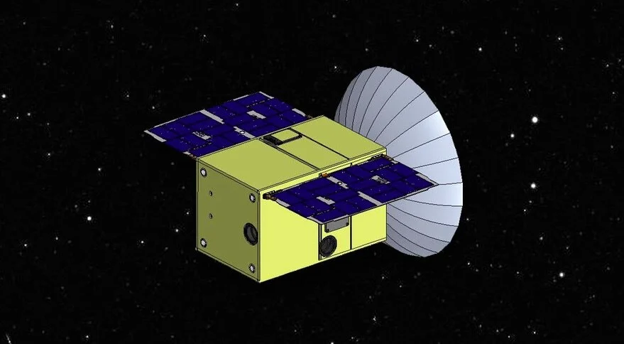 A render of CAPSTONE, the cubesat that will demonstrate the gateway orbit.